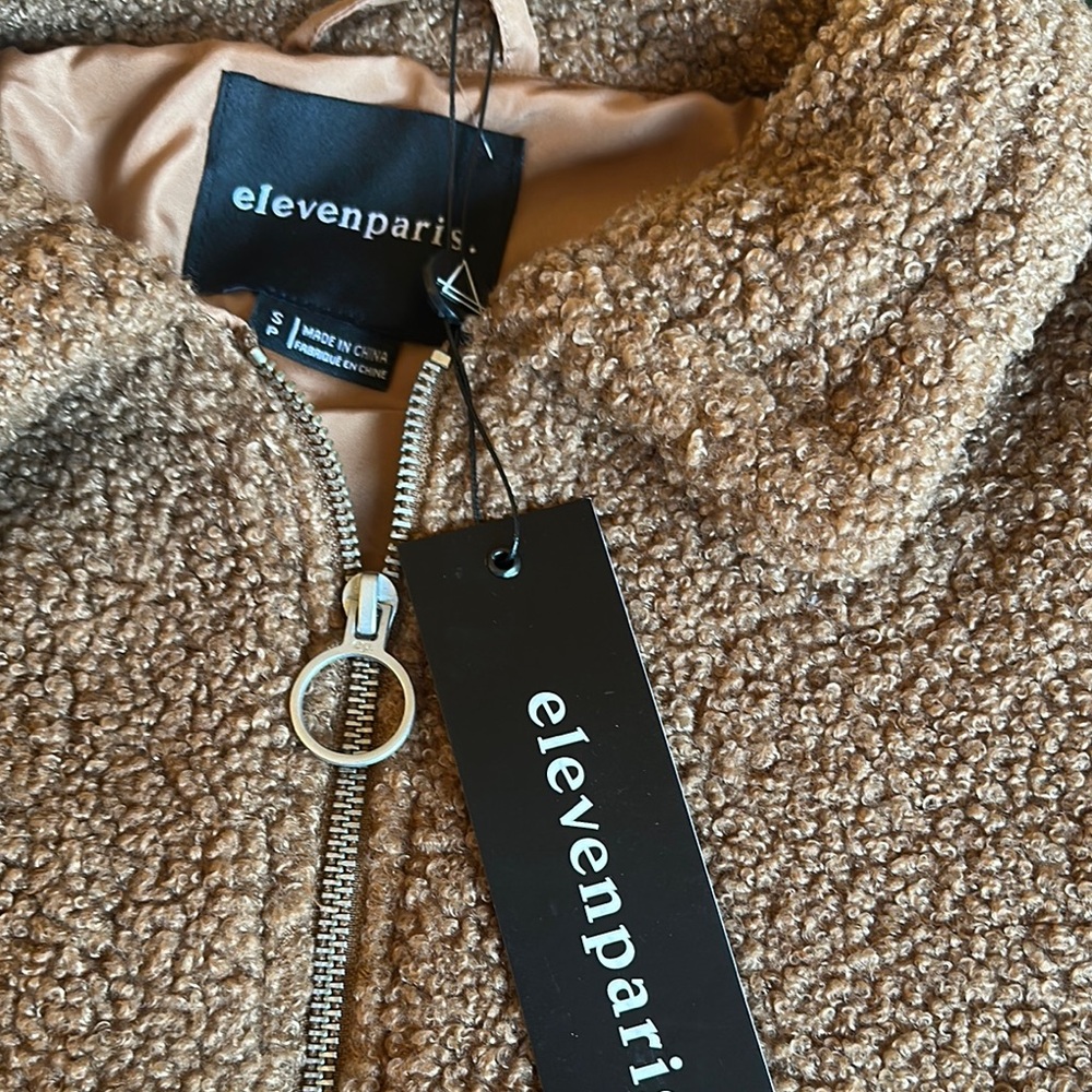 Eleven Paris Tan Sherpa Teddy Jacket - Picture 2 of 4